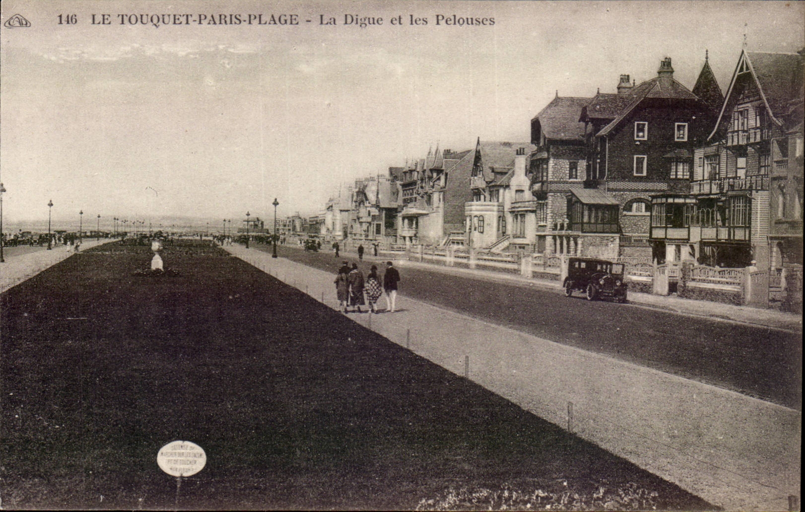 Touquet Paris Strand - die Verdammung und die Rasen - CPA
