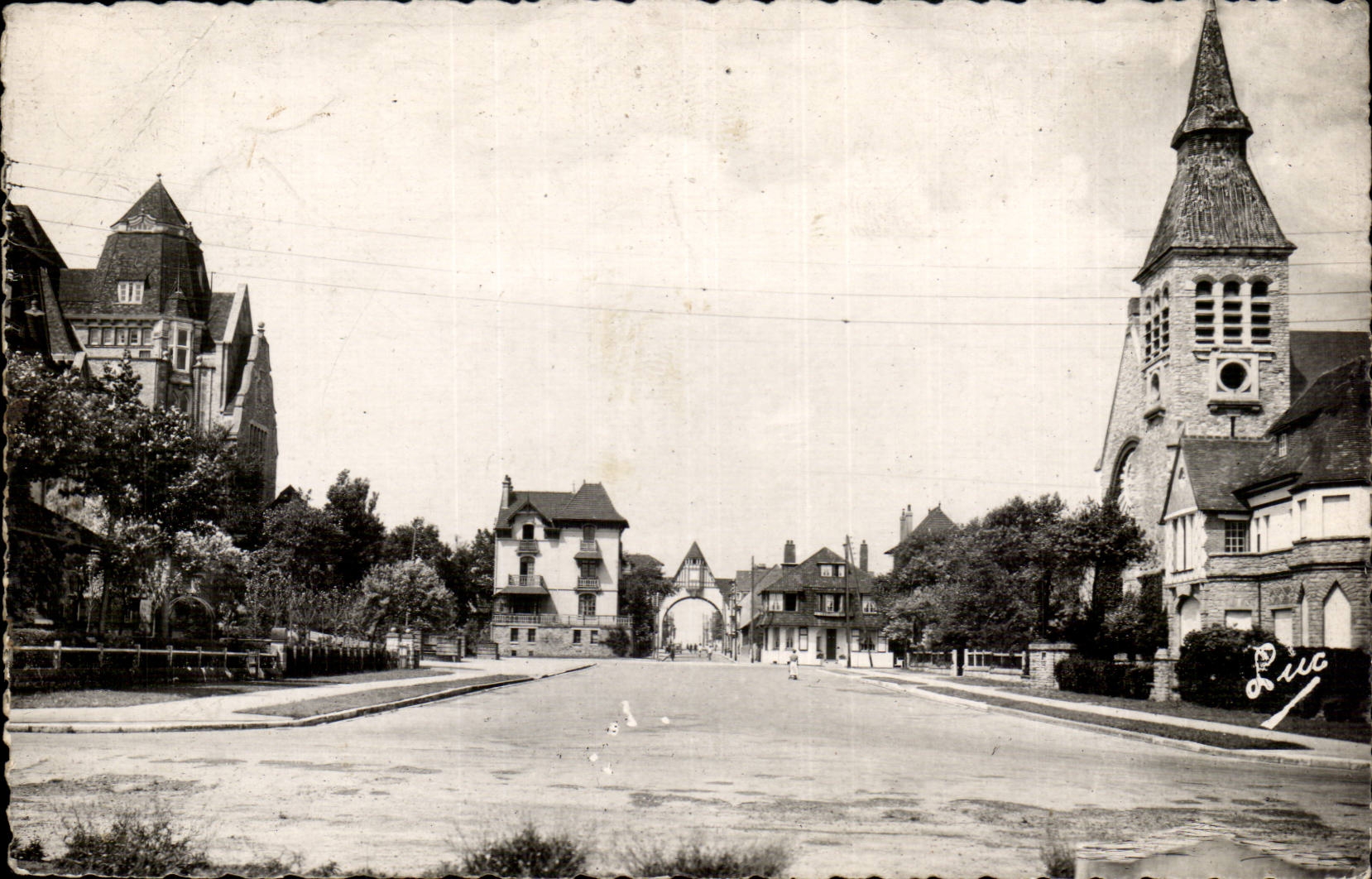 Touquet Paris Strand - das Kirche- und Rathaus - an den Unterseiten-Markten - CPA