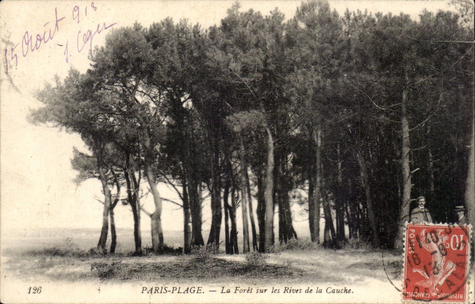 Touquet Paris Strand - das Bohrgerat auf Banken von Cauche - CPA