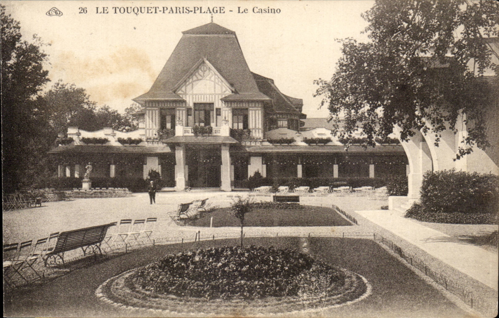Touquet Paris Strand - das Kasino - CPA