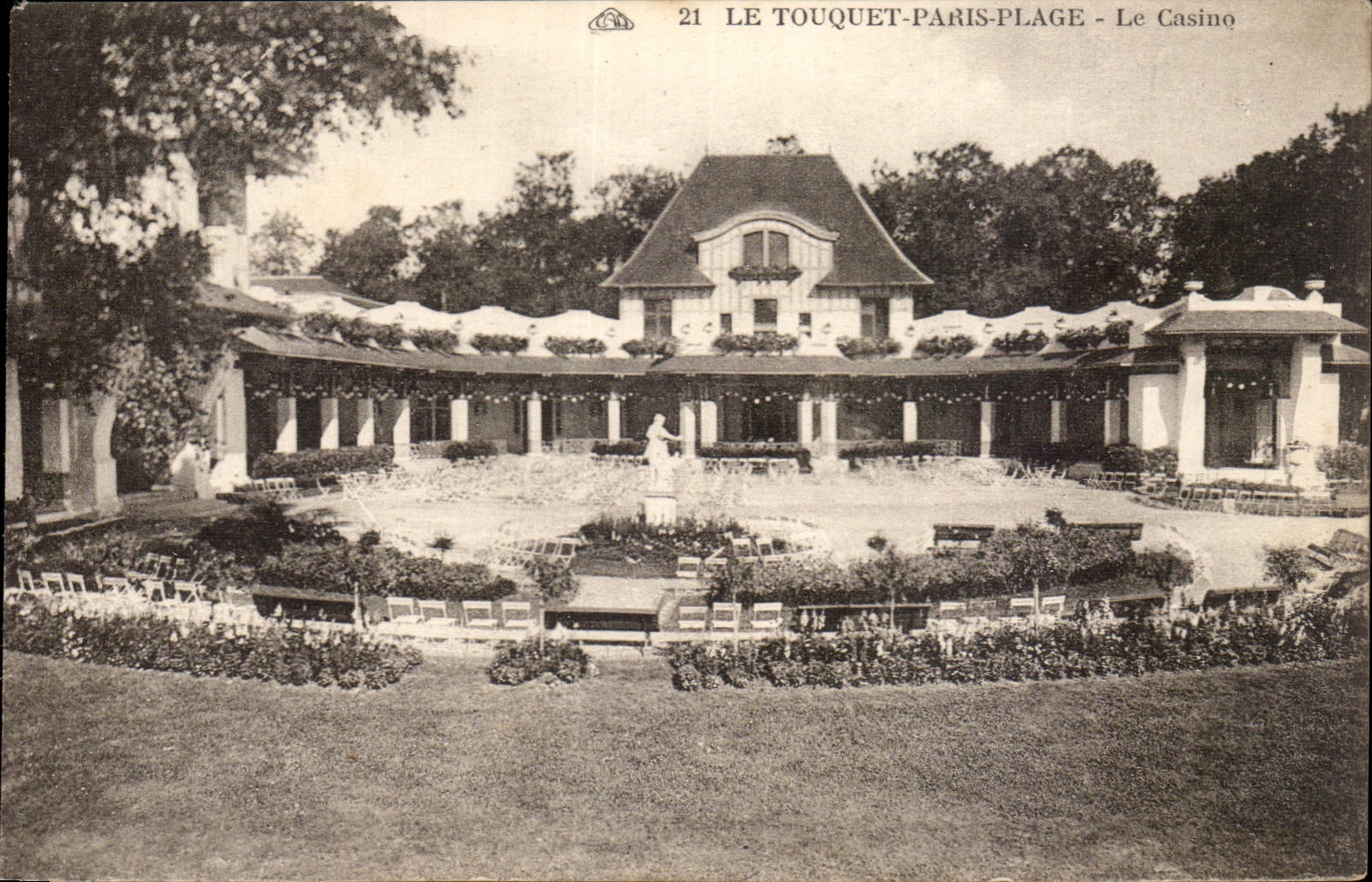 Touquet Paris Strand - das Kasino - CPA