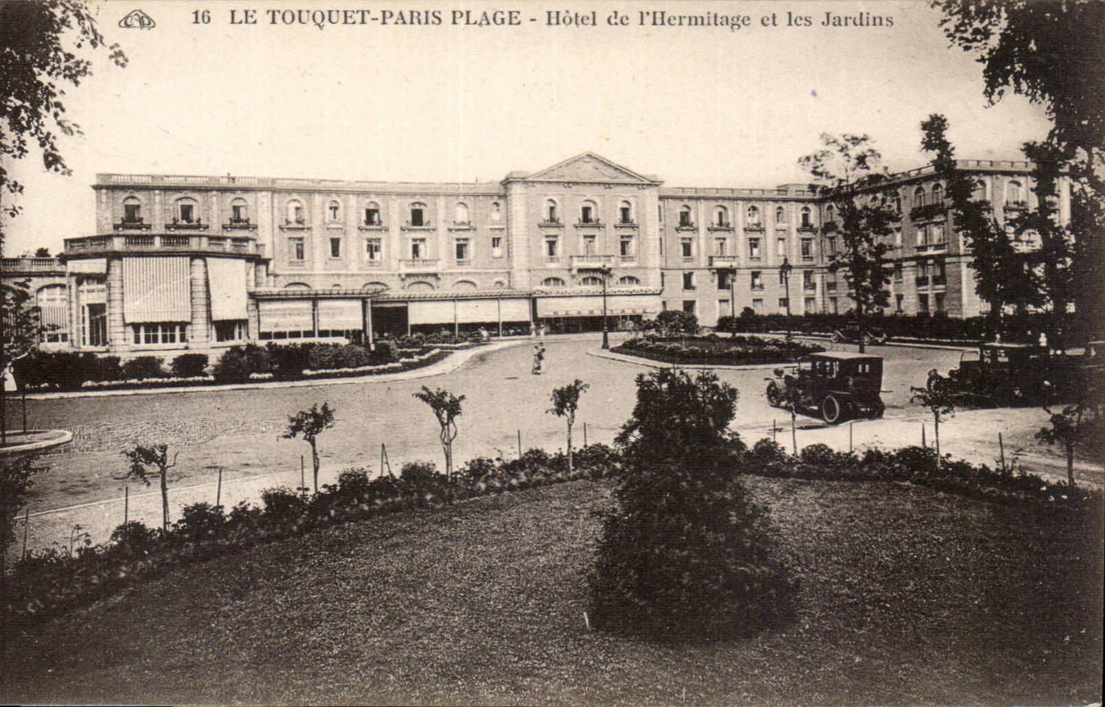 Touquet Paris Strand - Hotel der Einsiedlerei und der Garten - CPA