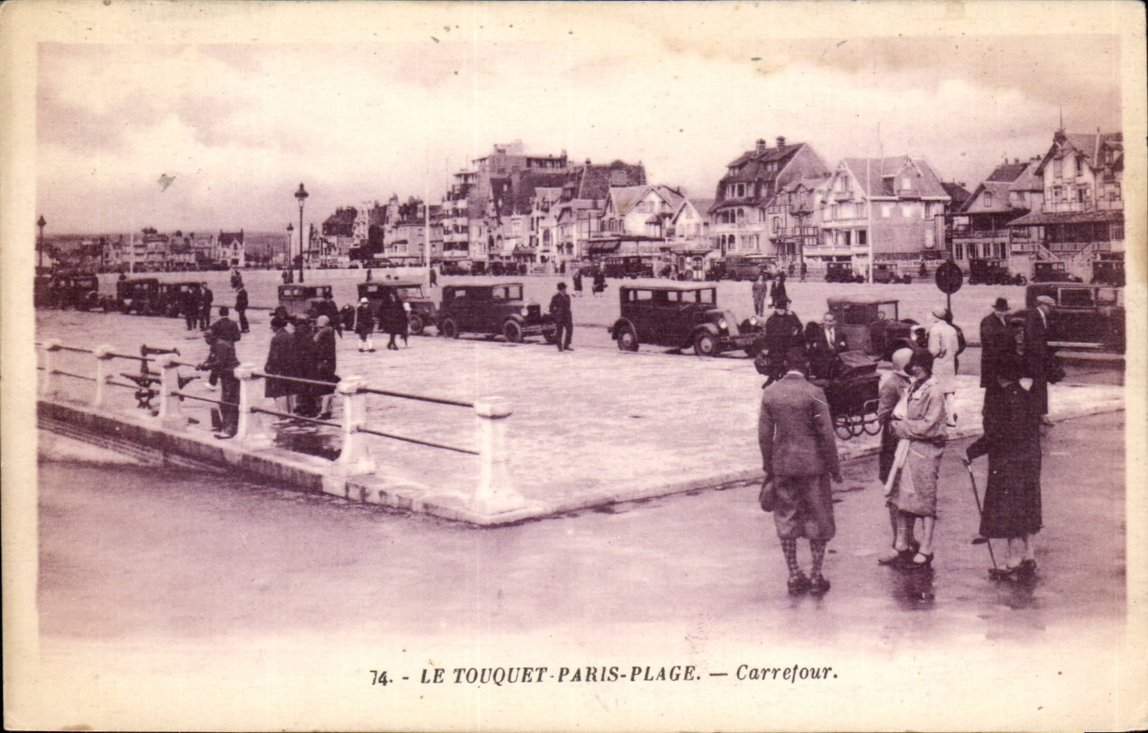 Touquet Paris Strand - Kreuzungen CPA