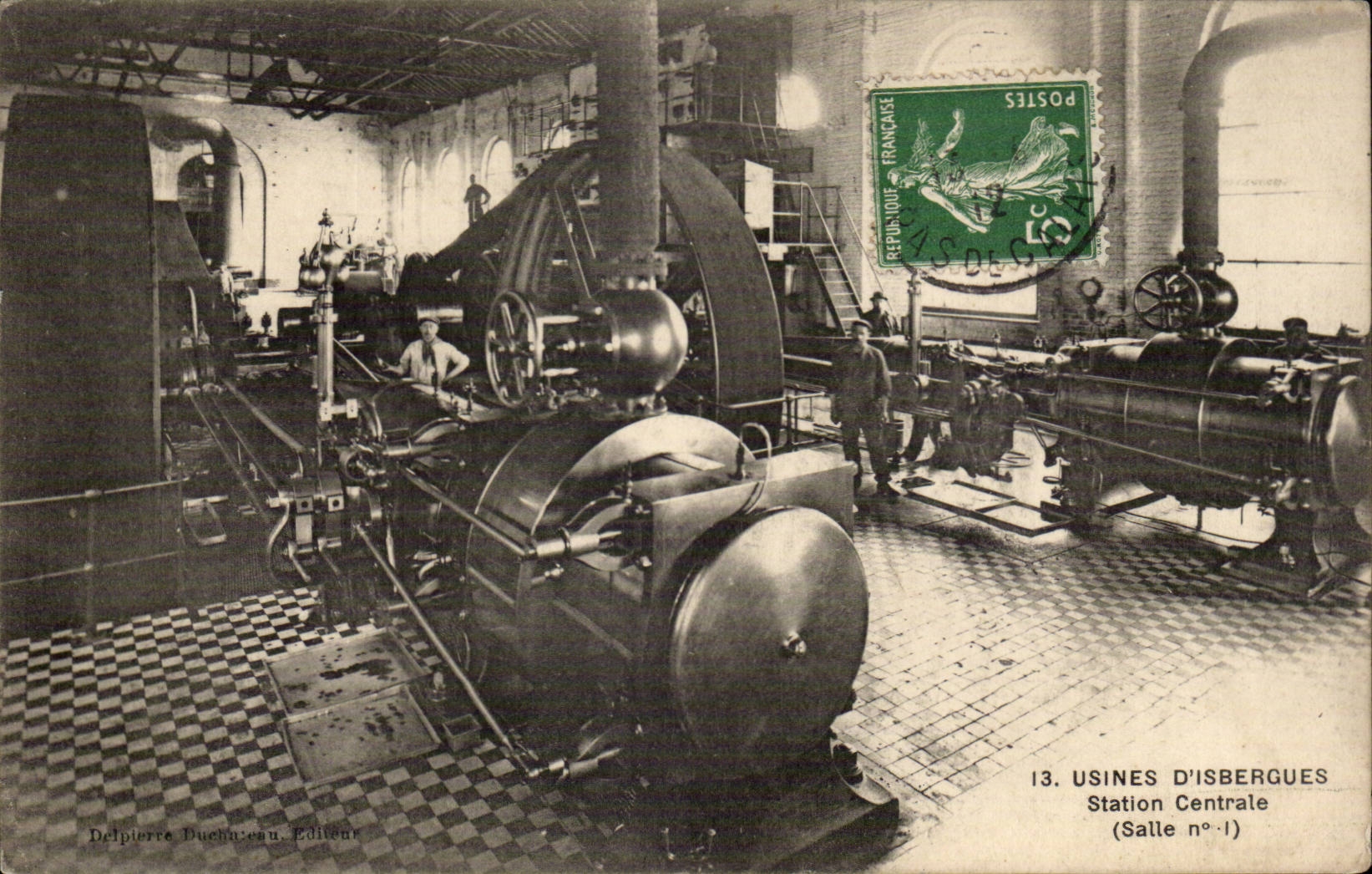 Machine of Isbergues - Central Station - Room N 1 - Factory - CPA