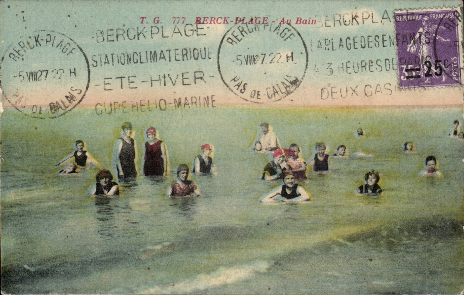 Berck Beach - With the Bath - CPA