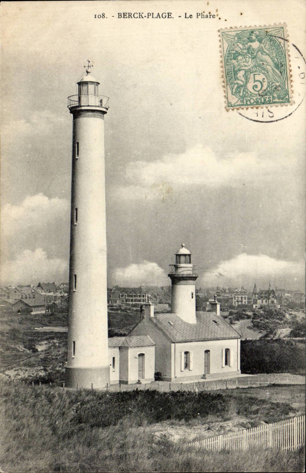 Berck Beach - the Lighthouse - lighthouse - CPA