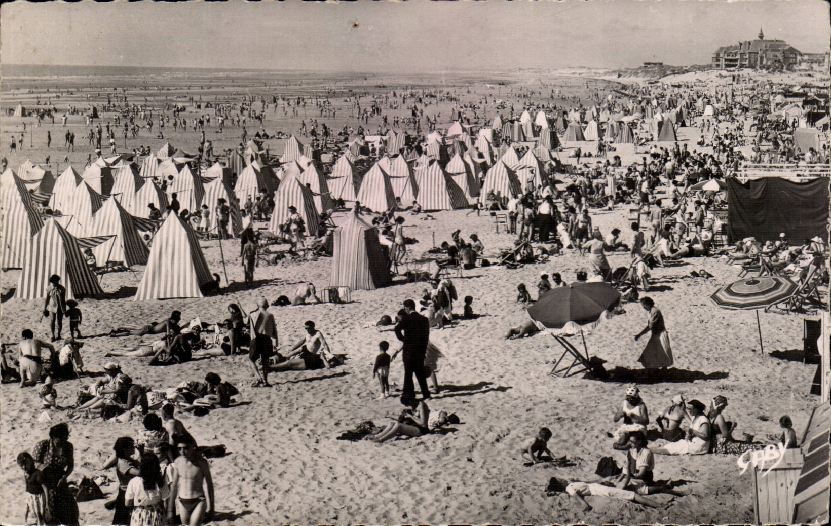 Berck Beach - Overall picture of the Beach - CPA
