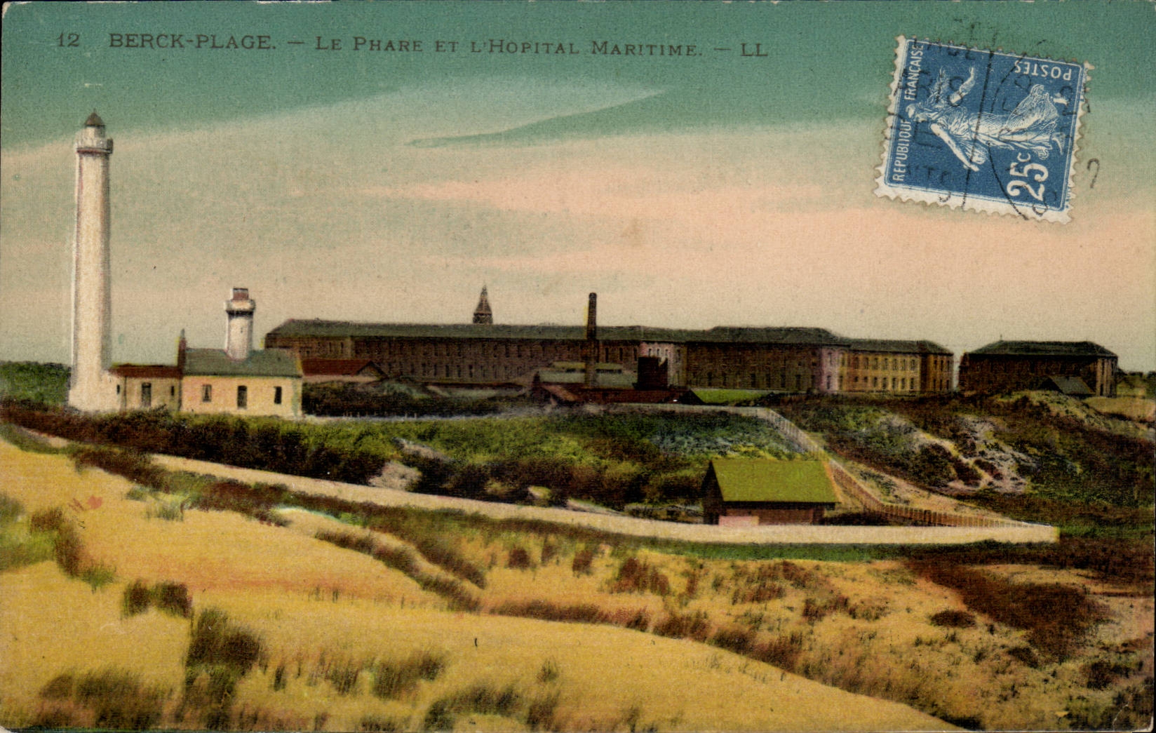 Berck Beach - the Lighthouse and the Maritime Hospital - lighthouse - CPA