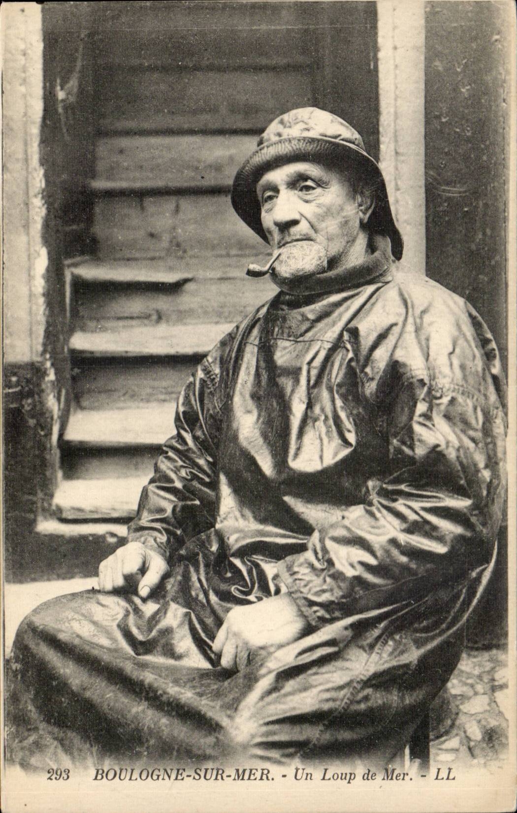 Touquet Paris Strand - ein alter Matrose - Seemann - Seemann - Rohr - CPA