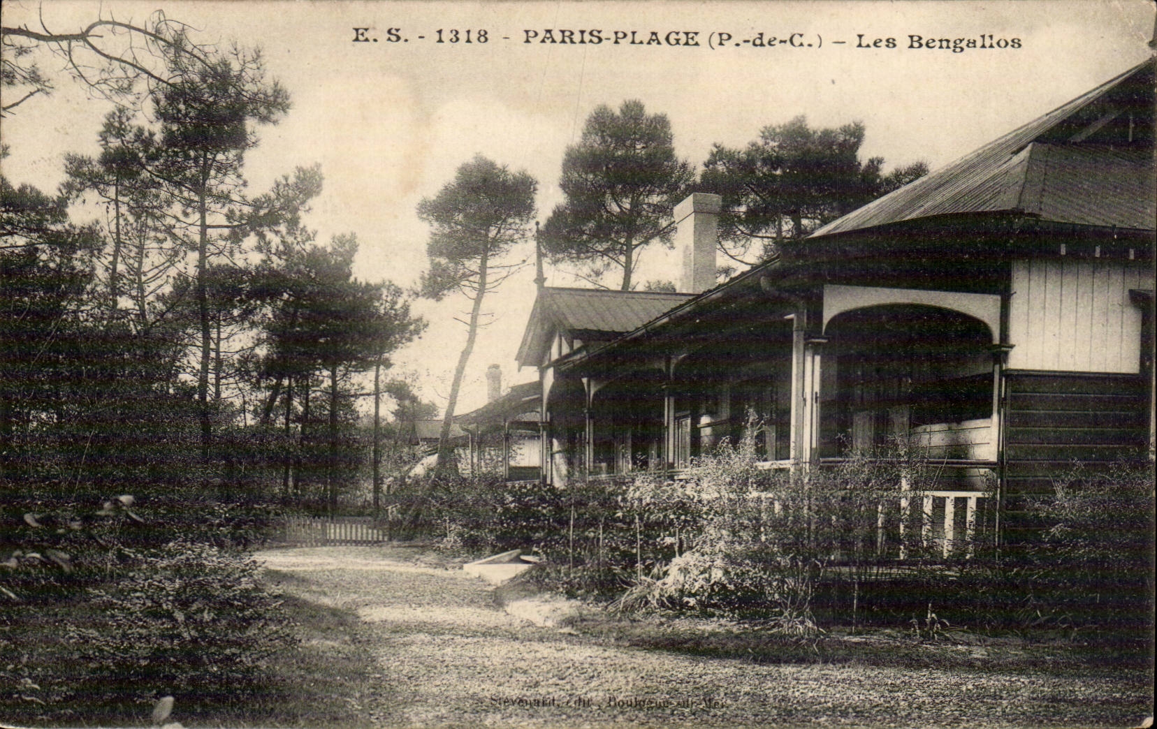 Touquet Paris Strand - Bengallos - CPA