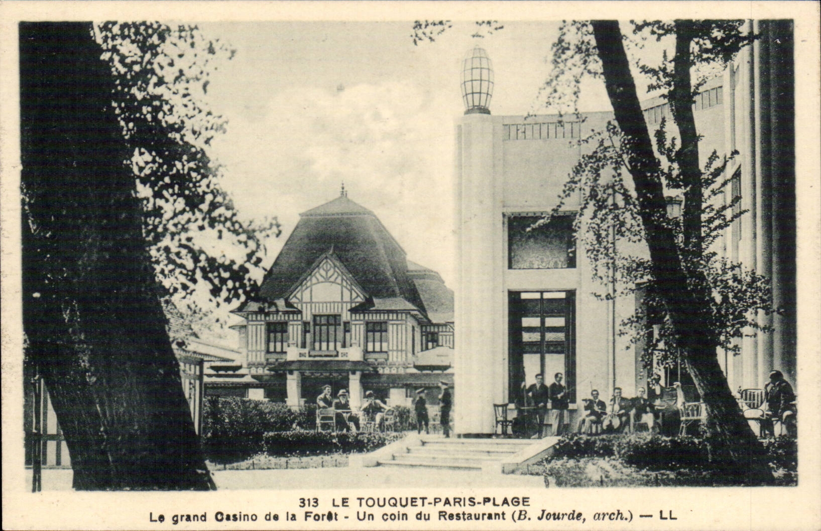 Touquet Paris Beach - the Large Casino of the Drill - a corner of the Restaurant - CPA