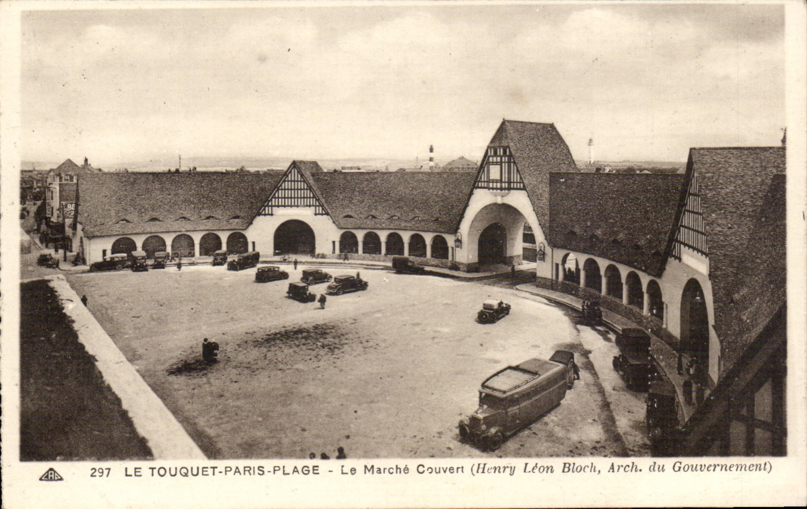 Touquet Paris Beach - Market Covered - CPA