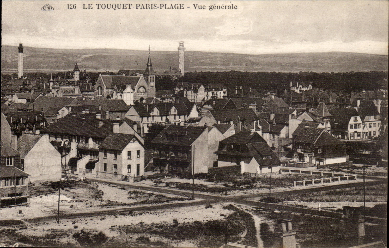 Touquet Paris Strand - Ansicht - CPA