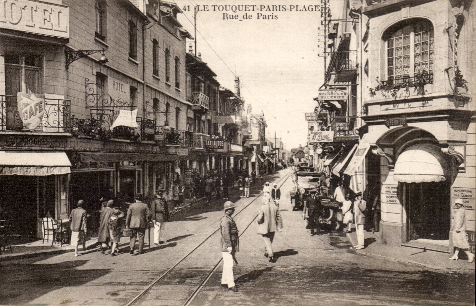 Touquet Paris Beach - Street of Paris - CPA