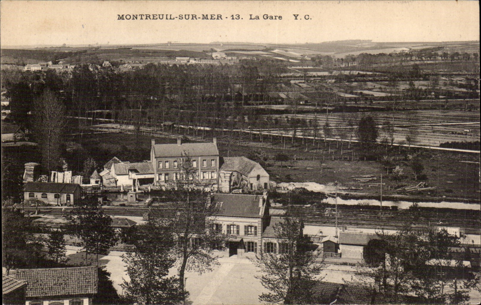 Montreuil on Sea - Train station - CPA