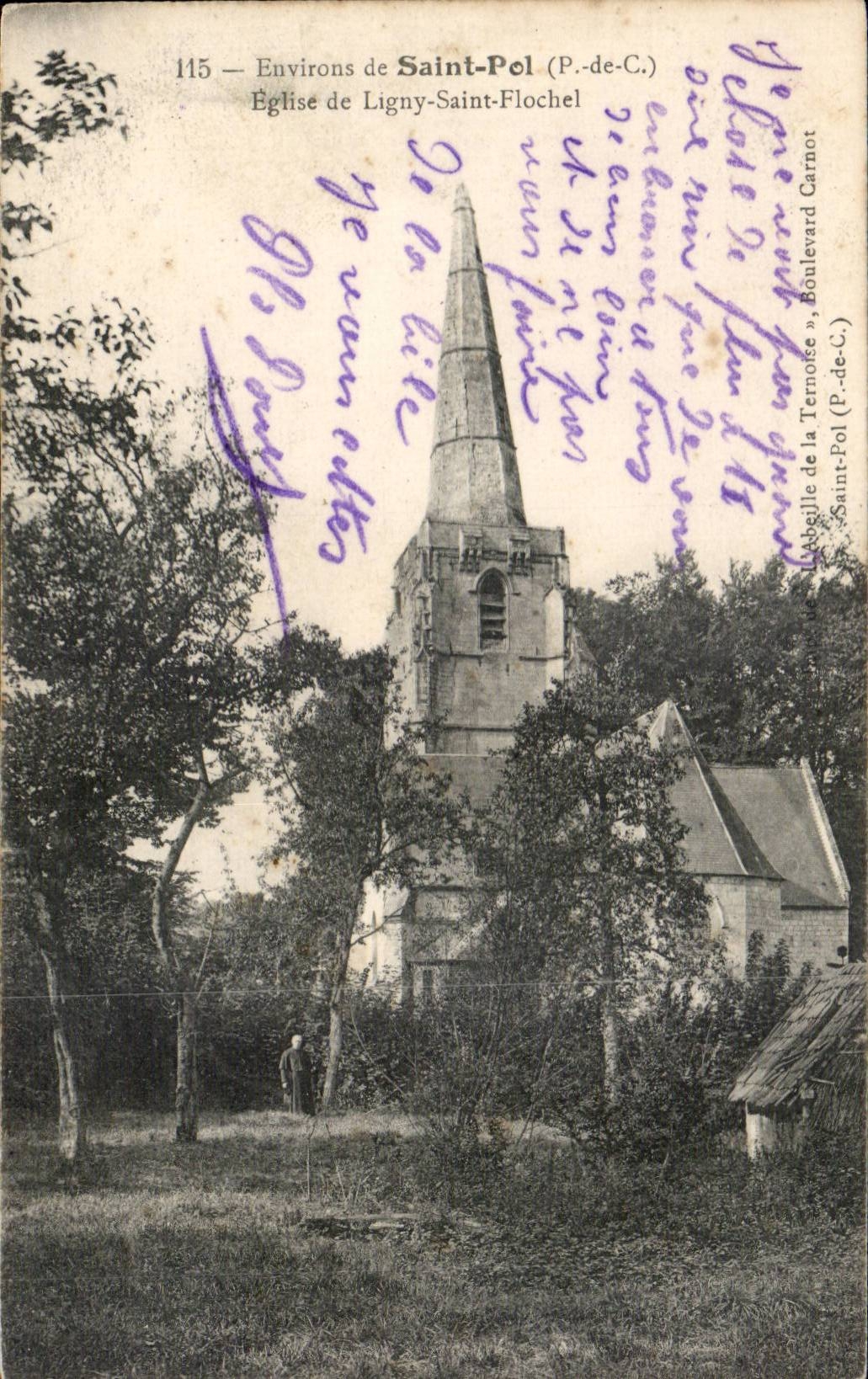Saint pol - Church of Ligny Saint Flochel - CPA