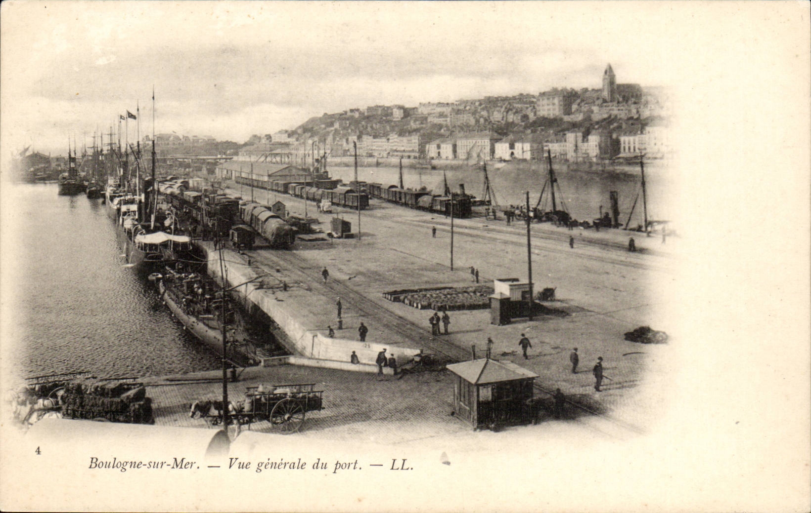 Boulogne auf Meer - Ansicht des Hafens CPA (Unterwasserunterseeboot)