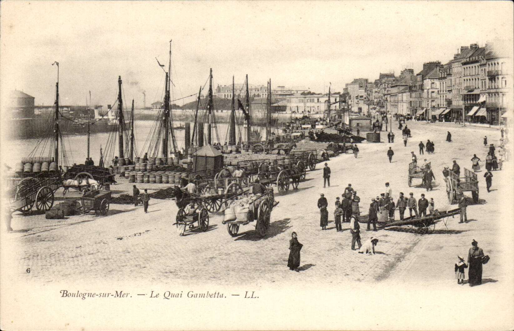 Boulogne auf Meer - das Gambetta Quay - Boot - Boot CPA