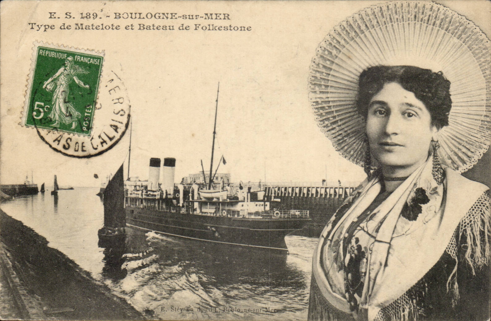 Boulogne auf Meer - Art des Fischeintopfgerichts und des Bootes von Folkestone - Boot CPA