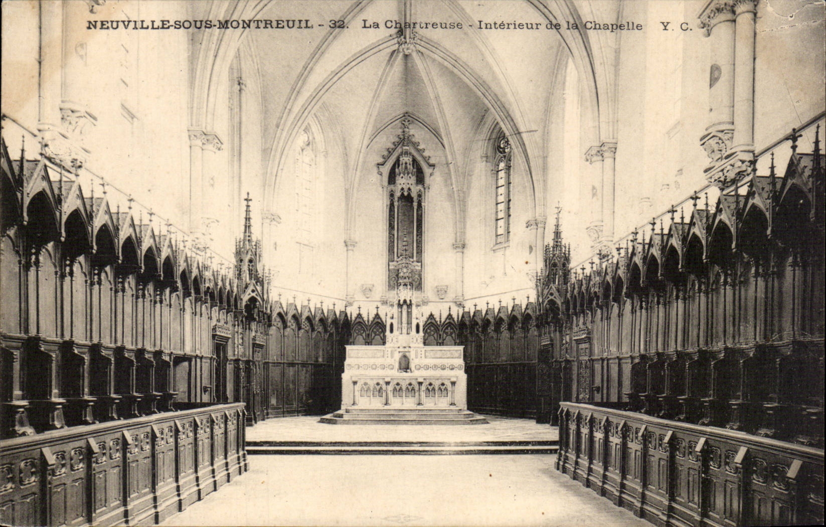 Neuville suos Montreuil - Chartreuse - Interior of the Vault - CPA