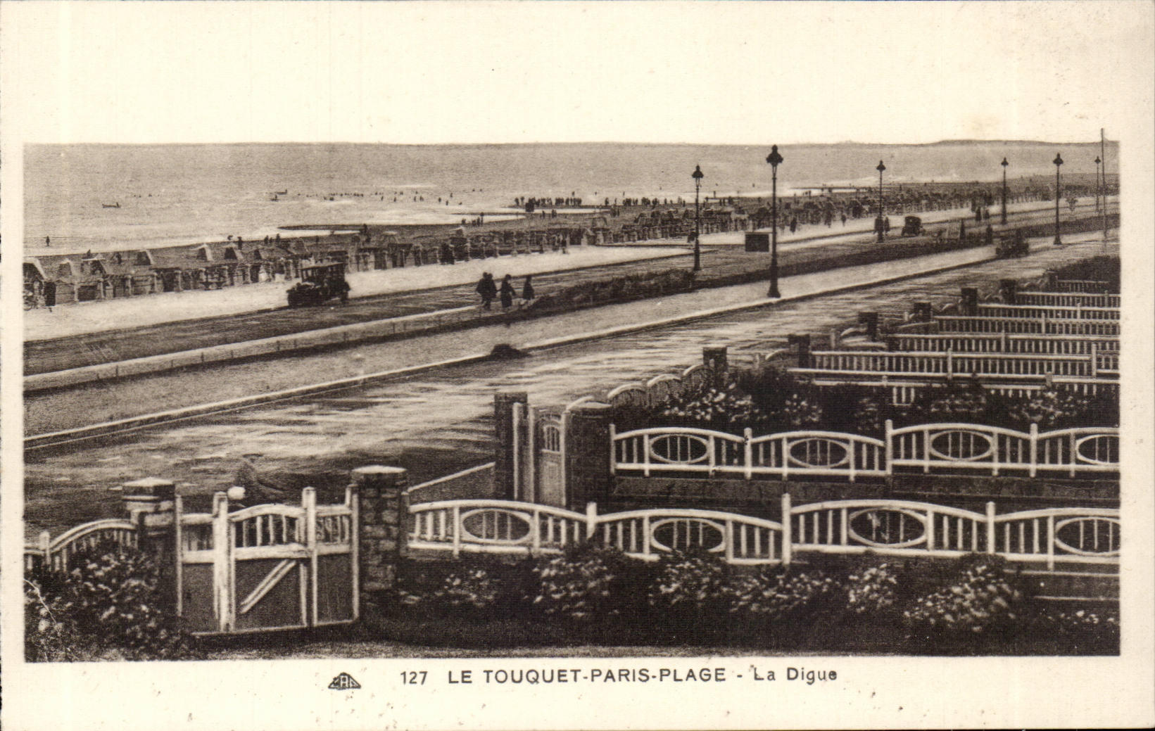 Touquet Paris Beach - the Dam - CPA