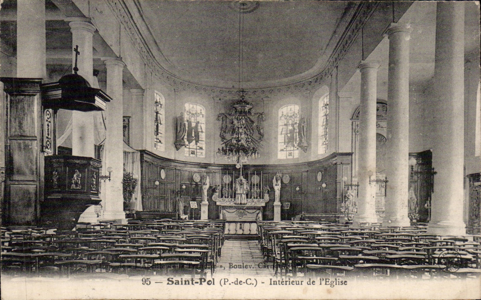 Saint pol - Interior of the Church - CPA