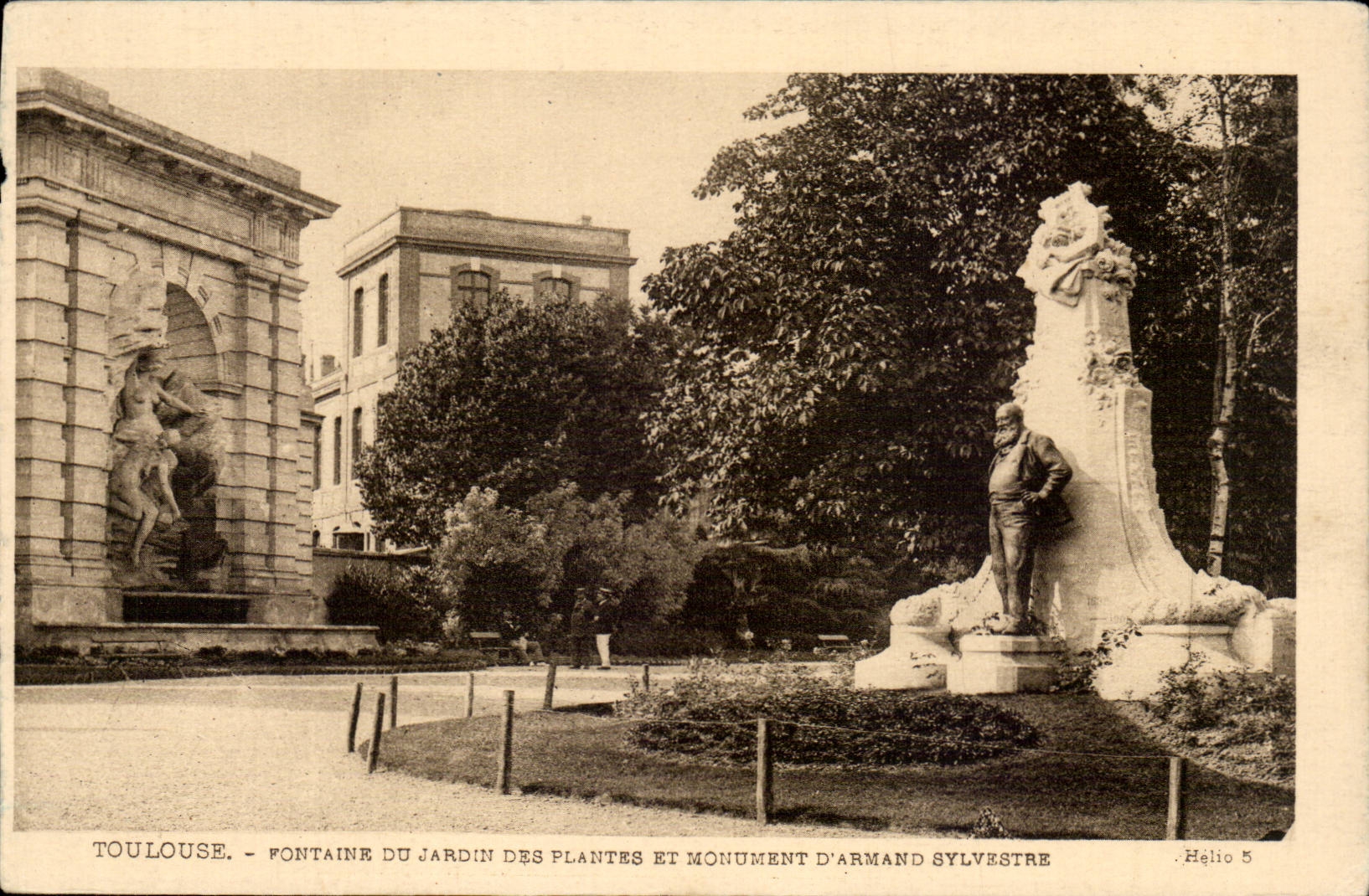 Toulouse - Fontaine du Jardin des Plantes et Monument d'Armand Sylvestre - CPA