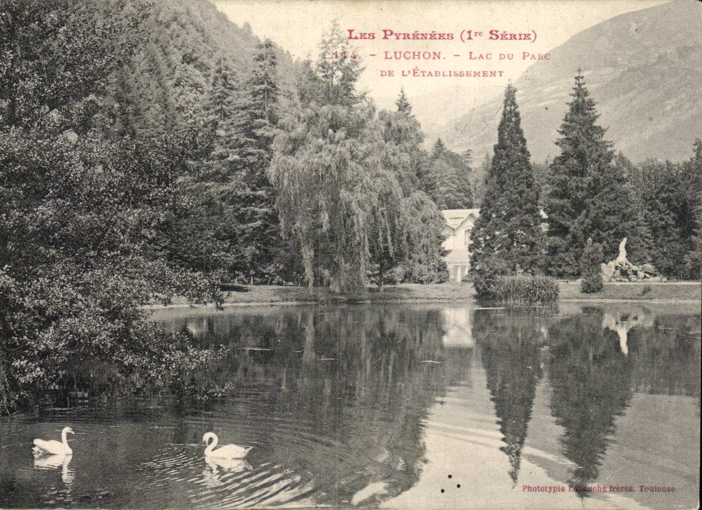 Luchon - See des Parks der Einrichtung - CPA