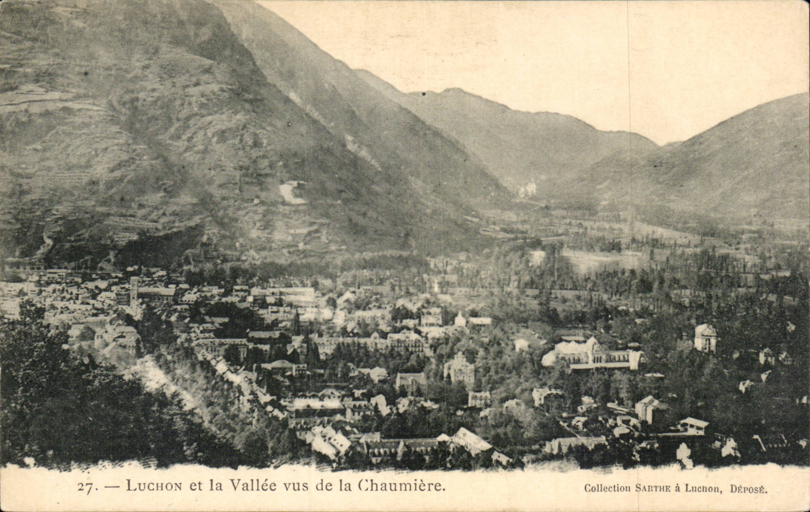 Luchon - und das Tal - gesehenes Thatched Hauschen - CPA