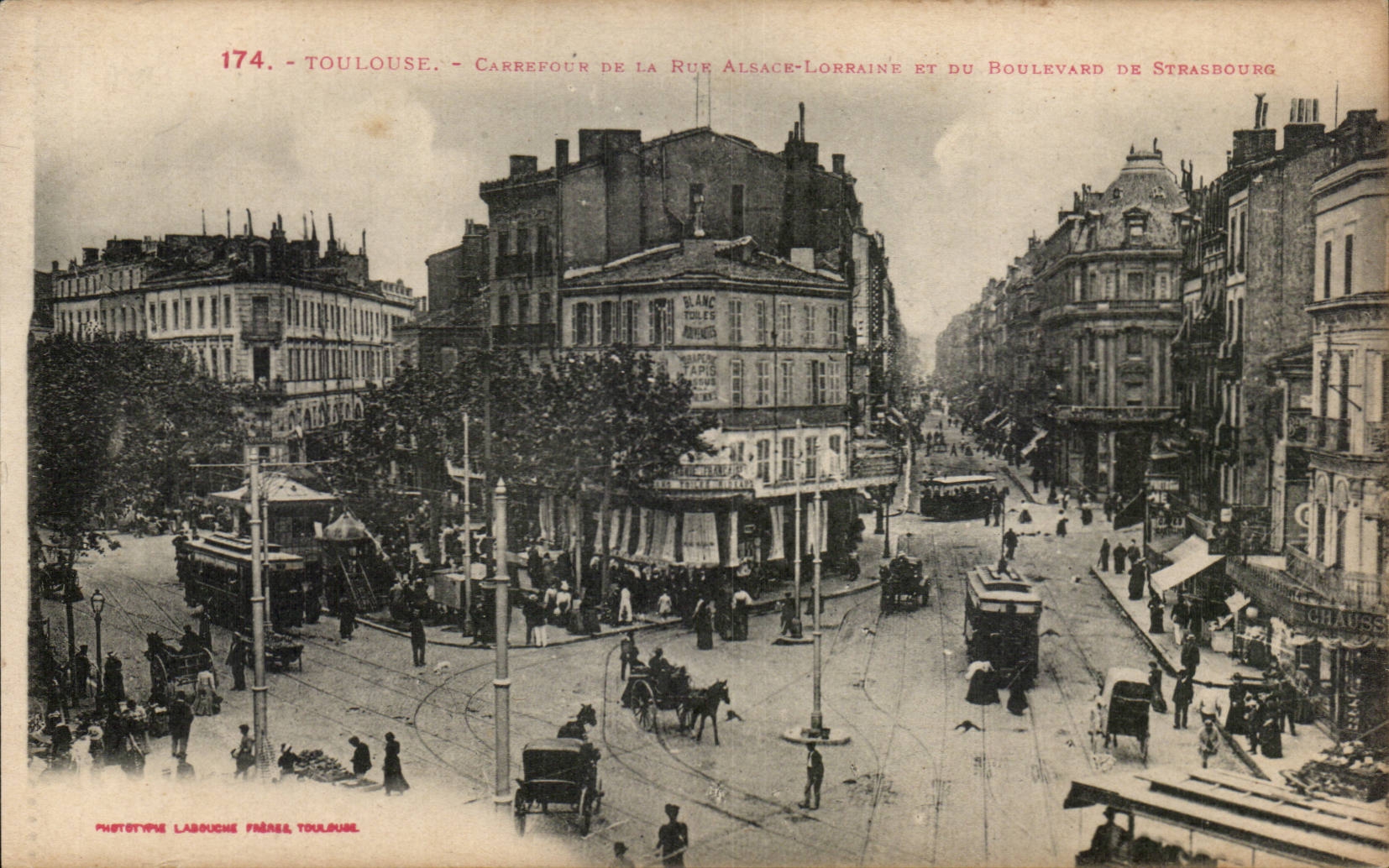 Tououse - Carrefour de la Rue d Alsace Lorraine - CPA 
