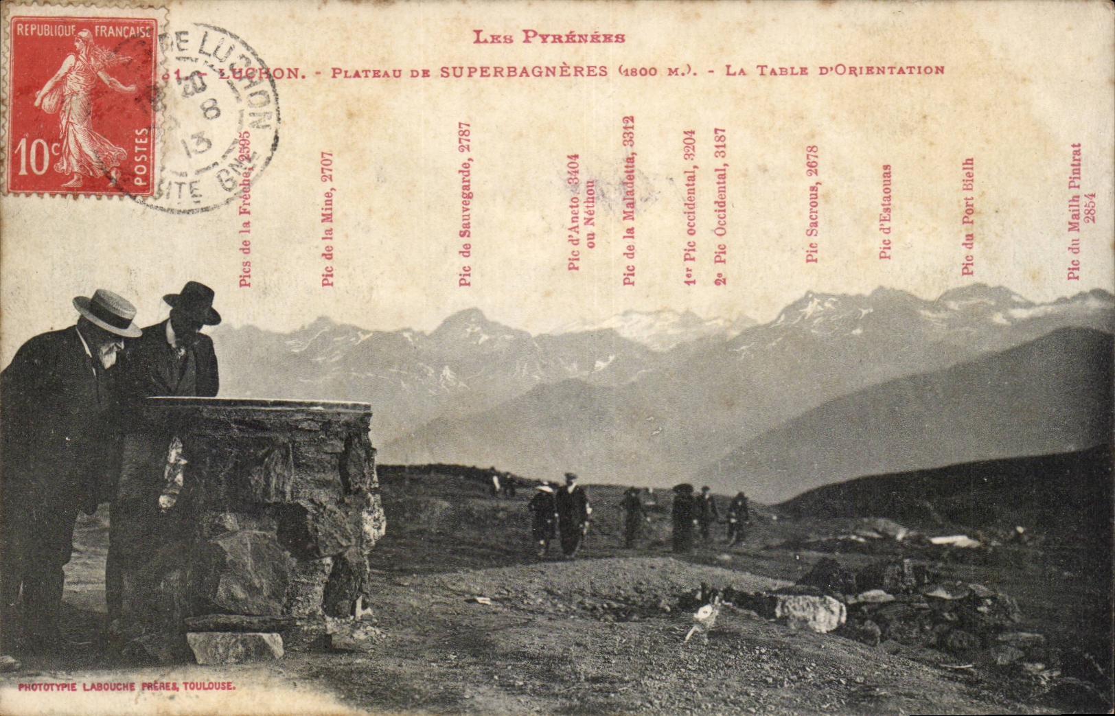 Luchon - Plate of Superbagneres 1800m- CPA