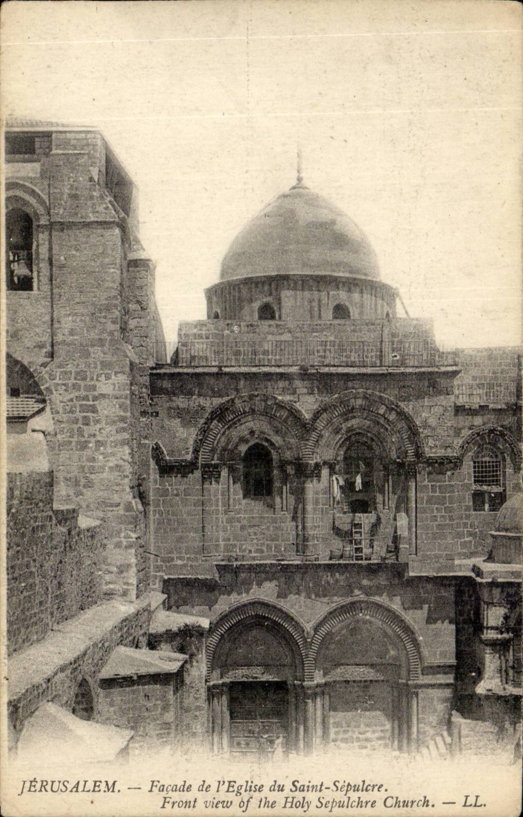Israel - Jerusalem - Frontage of the Church Saint Sepulchre - View Face off the Holy Sepulchre Church - CPA