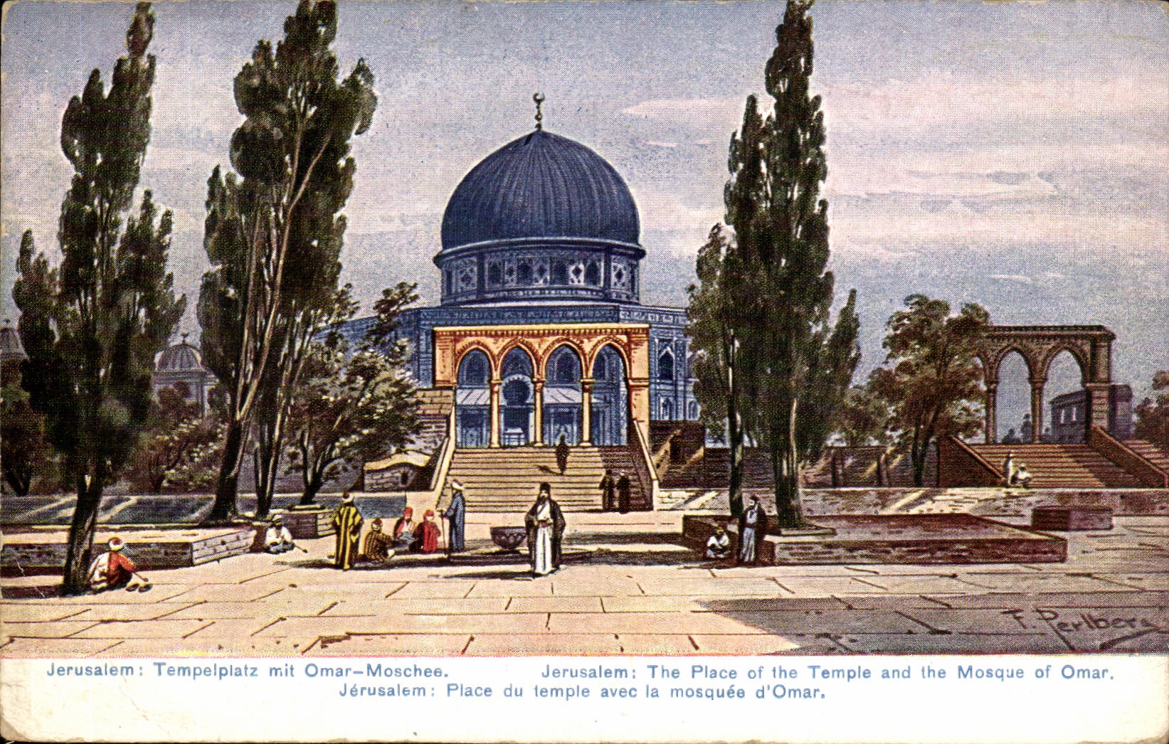 Israel - Jerusalem - Mosque of Omar - Mosque Omar - Moschee - CPA