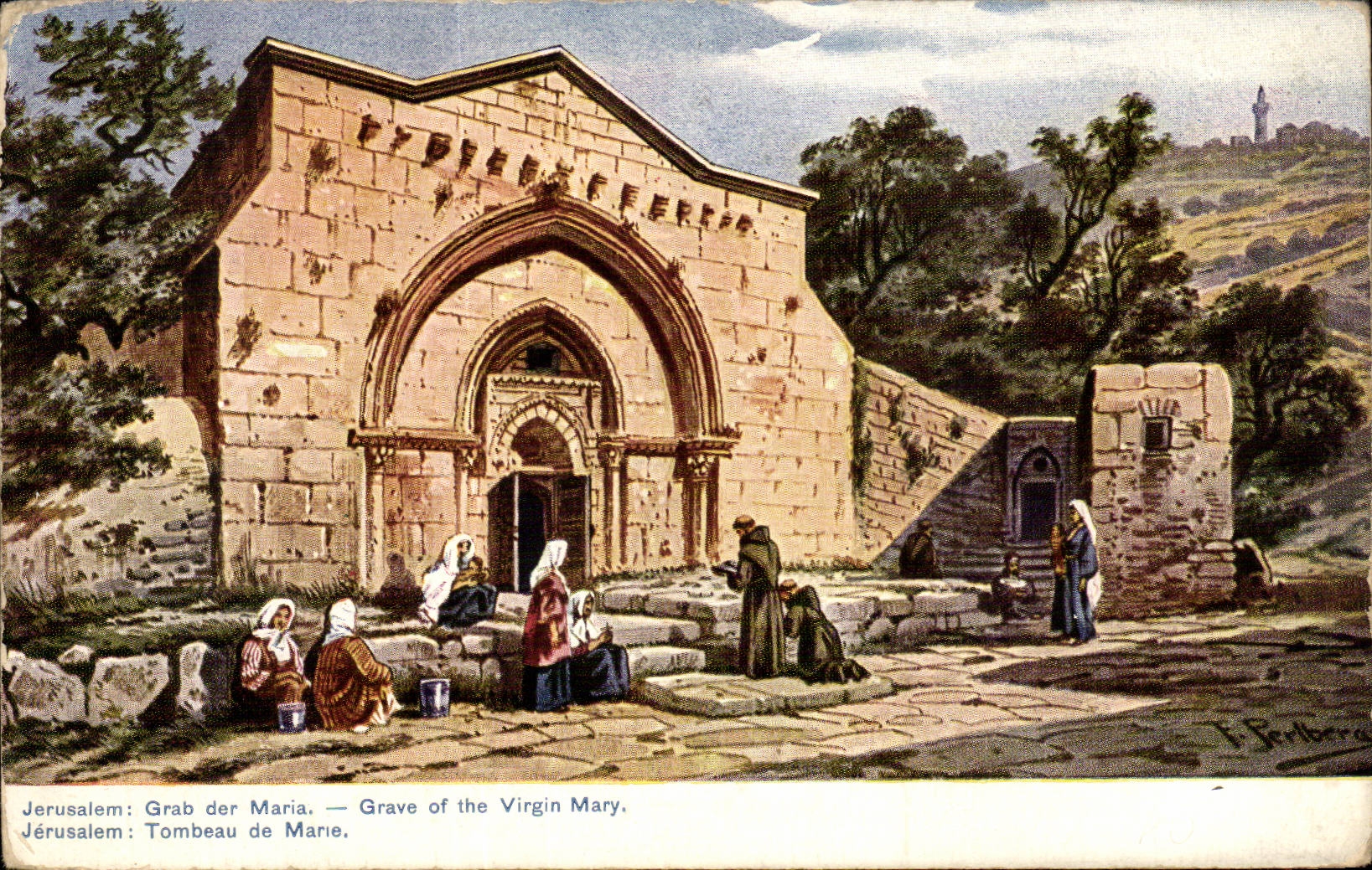 Israel - Jerusalem - Grab DER Maria - Serious off the Virgin Mary - Tomb of Marie - CPA