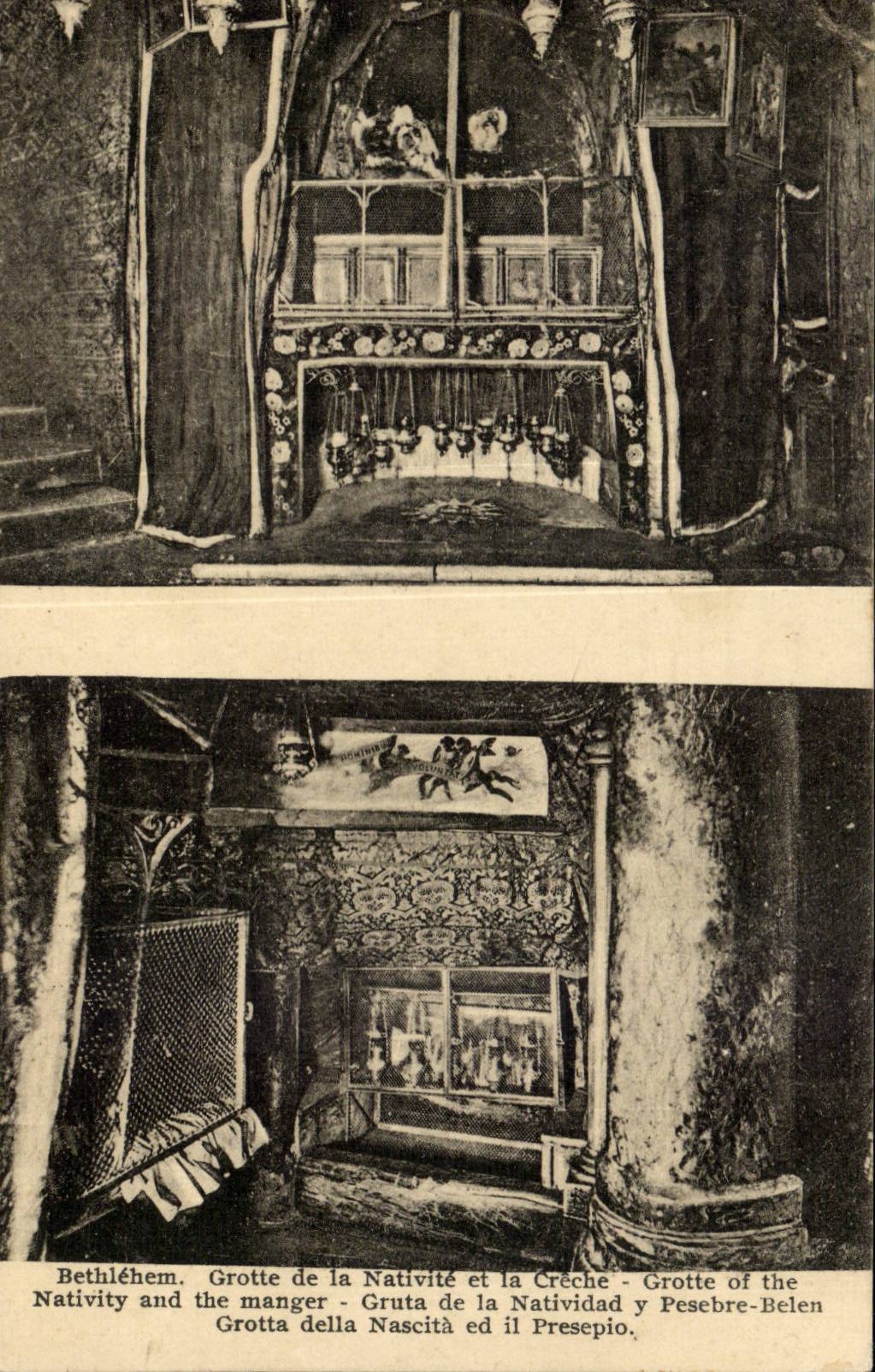 Israel - Bethlehem - Cave of the Nativity and the Crib - Cave off the Nativity and to eat - CPA