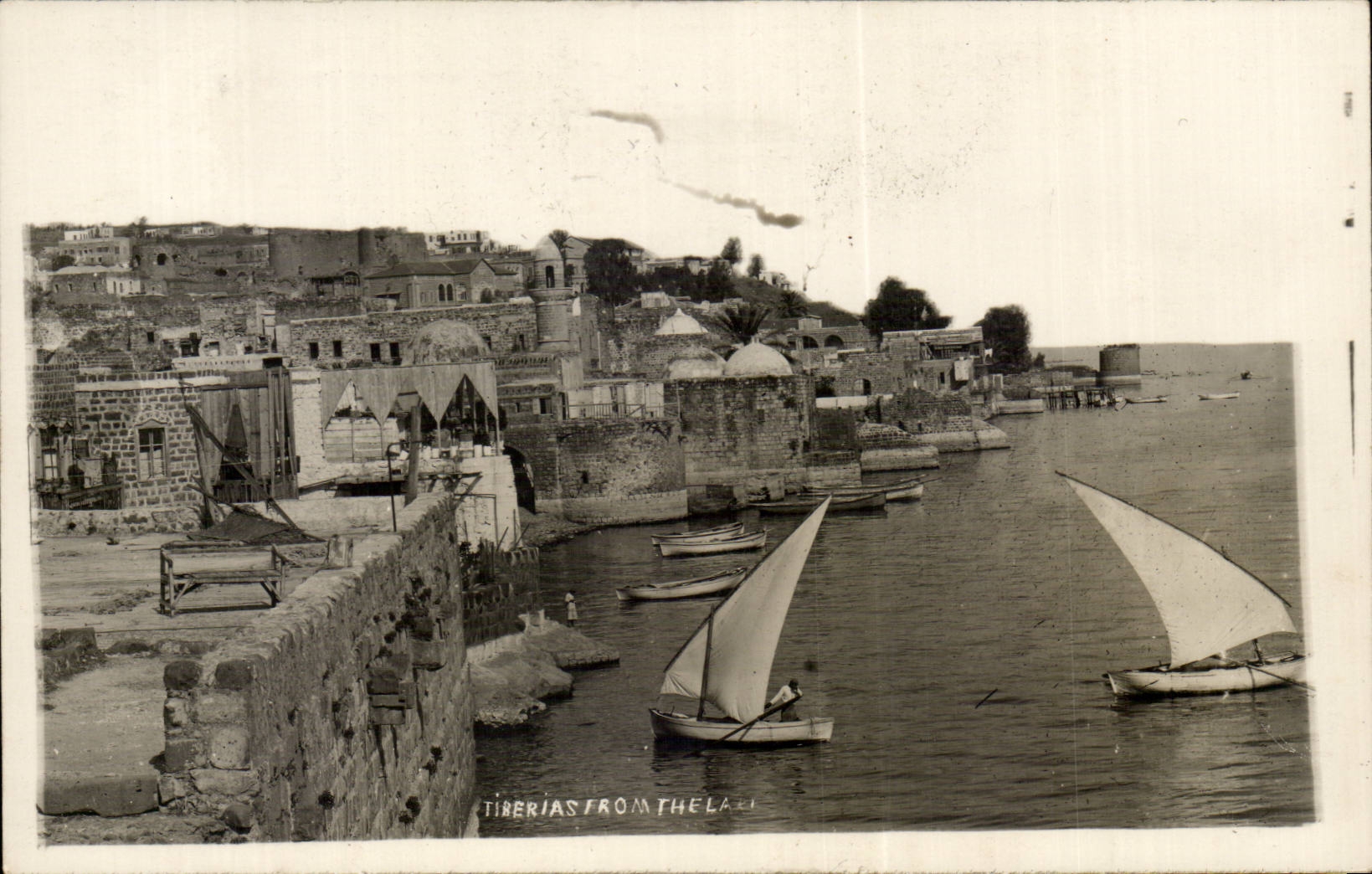 Israel - Tiberias vom See - Segeln - saliboat - Boot - Boot - CPA