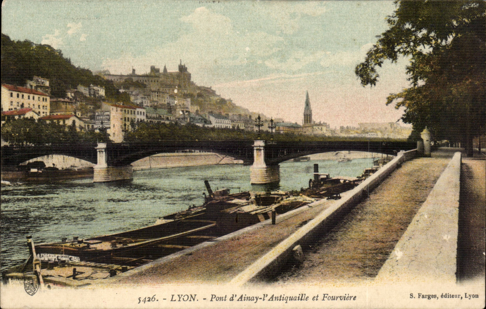 Lyon - Brucke von Ainay Antiquaille und von Fourviere - CPA