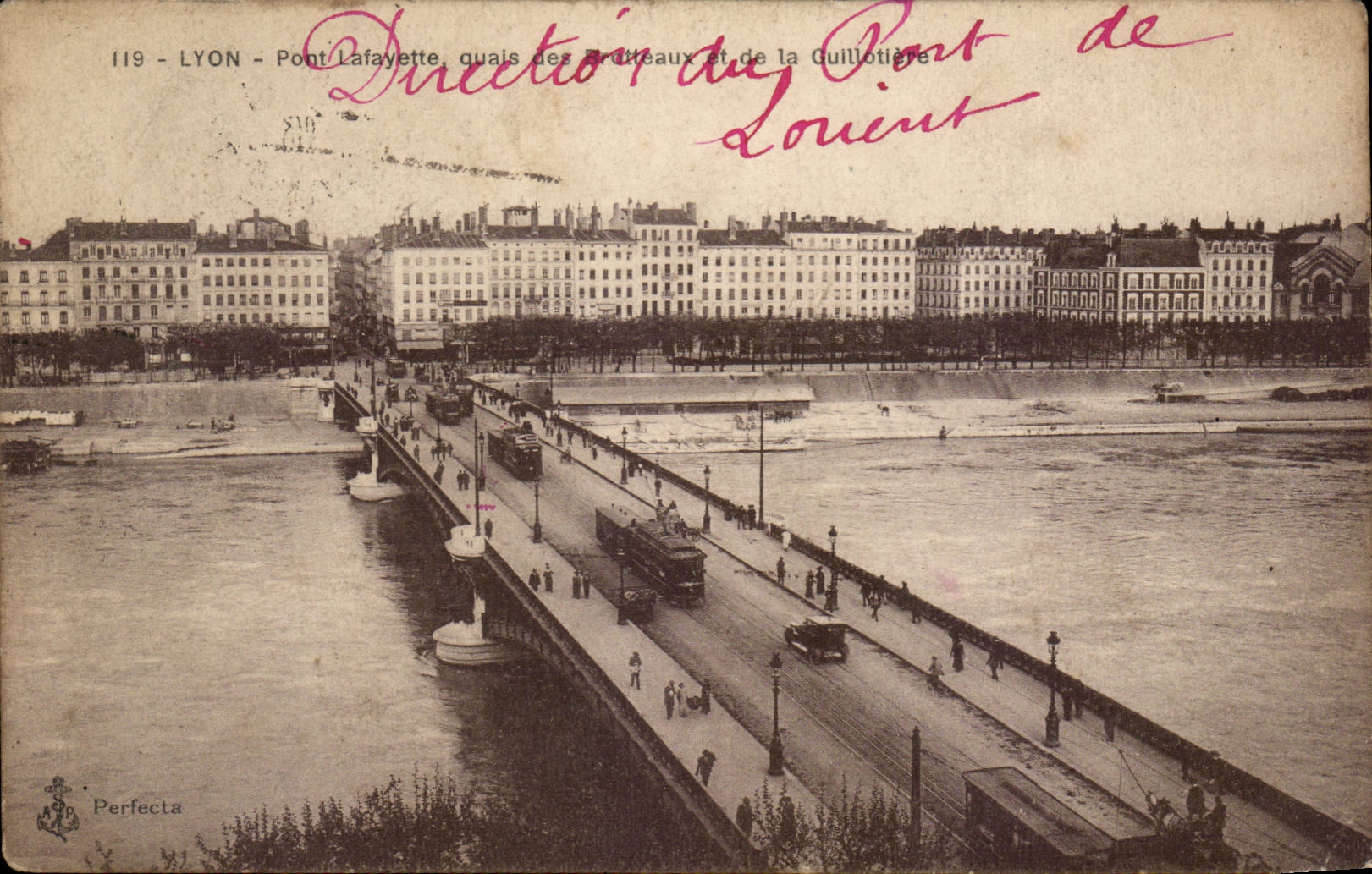Lyon-- Lafayette-Brucke - Quay von Brotteaux und von Guillotiere - CPA