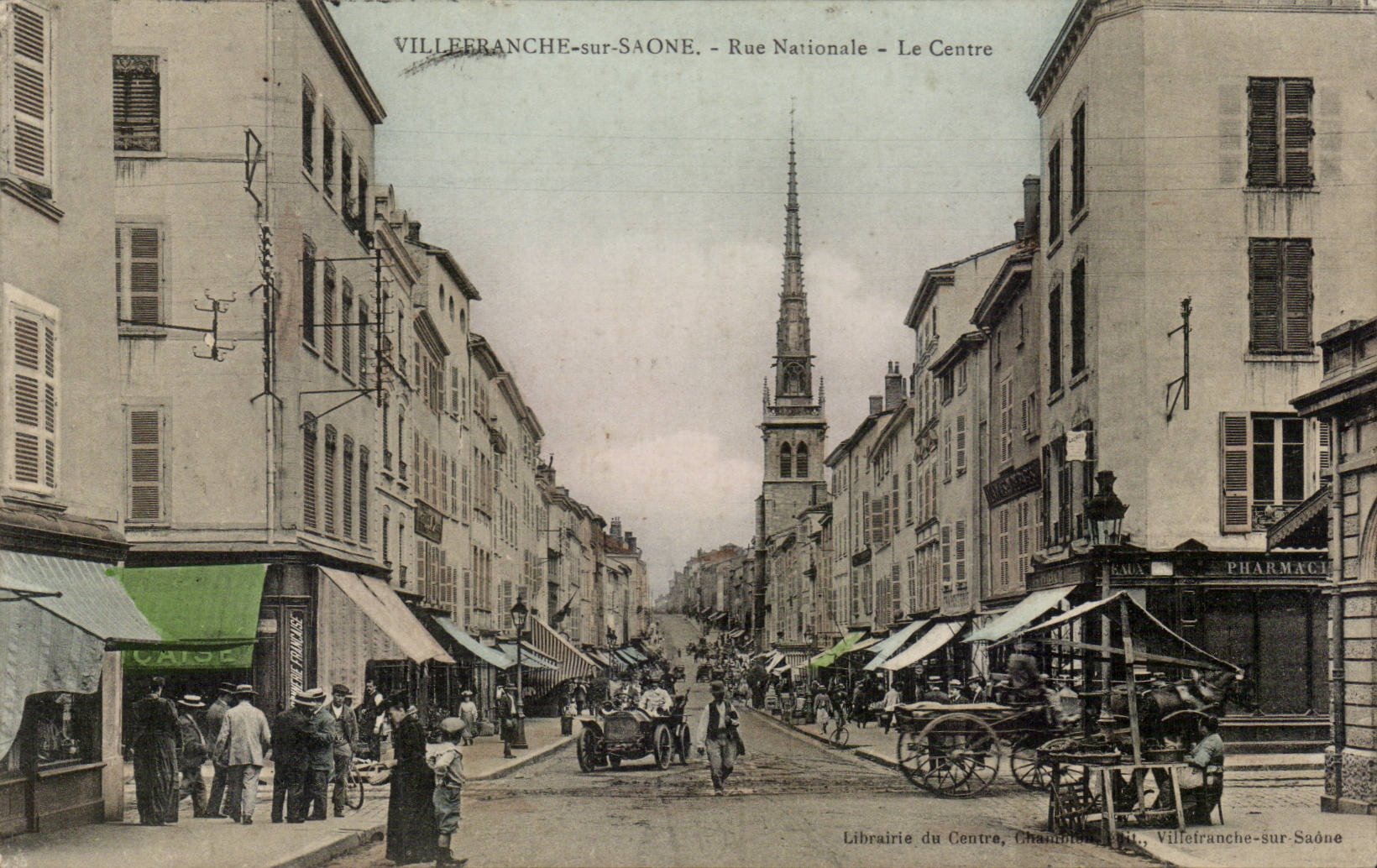 Villefranche on the Saone - National Street - the Center - CPA