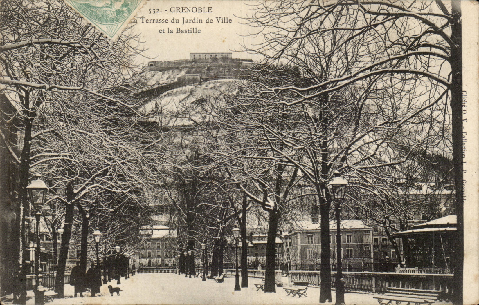 Grenoble - Terrace of the Garden of City and the Bastille - CPA