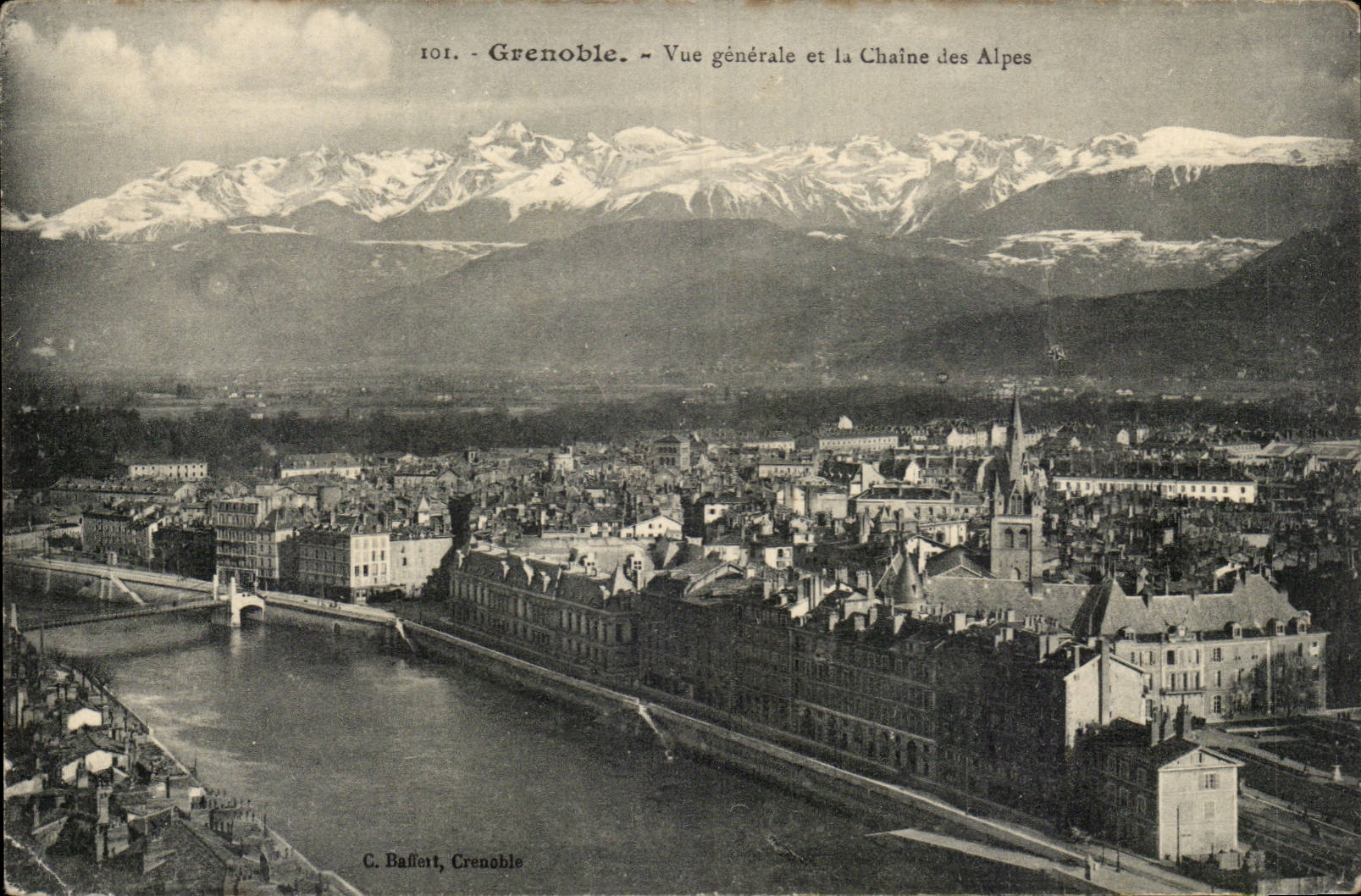 Grenoble - View and the Chain of Apes - CPA