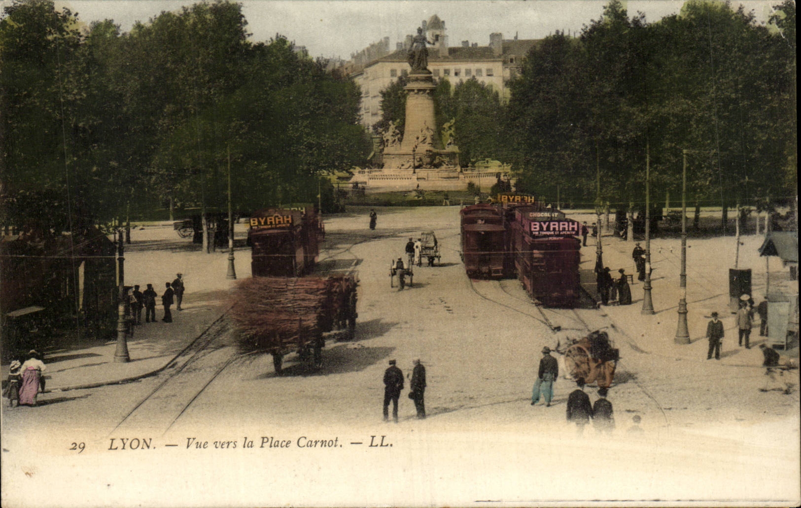 Lyon - Sight towards the Carnot Place - CPA