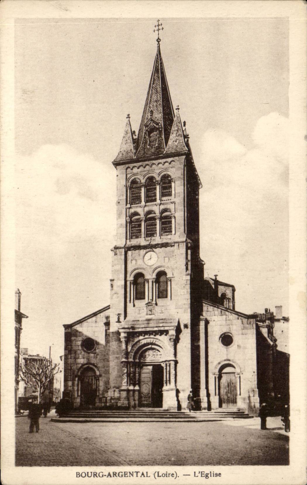 Stadt - silbrig - die Kirche - CPA