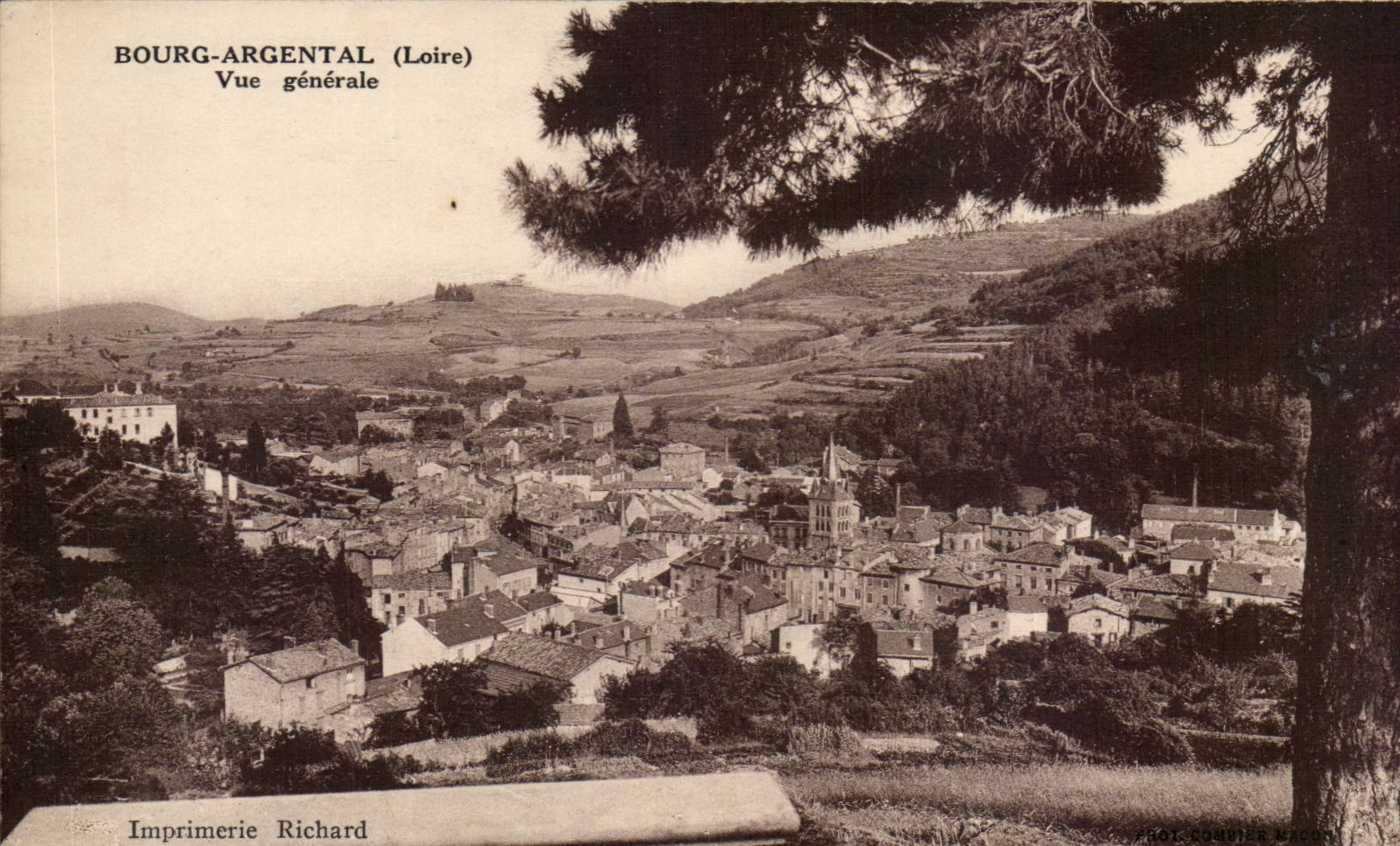 Stadt - silbrig - Ansicht - CPA