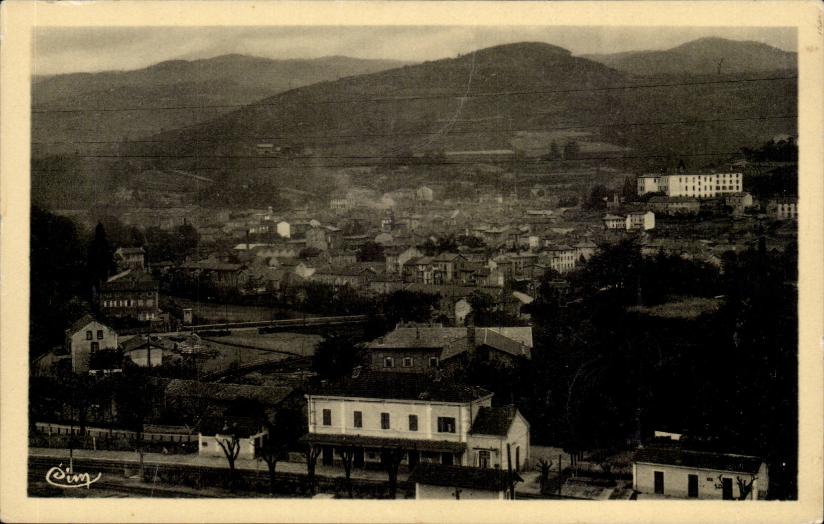 Stadt - silbrig - Ansicht - CPA