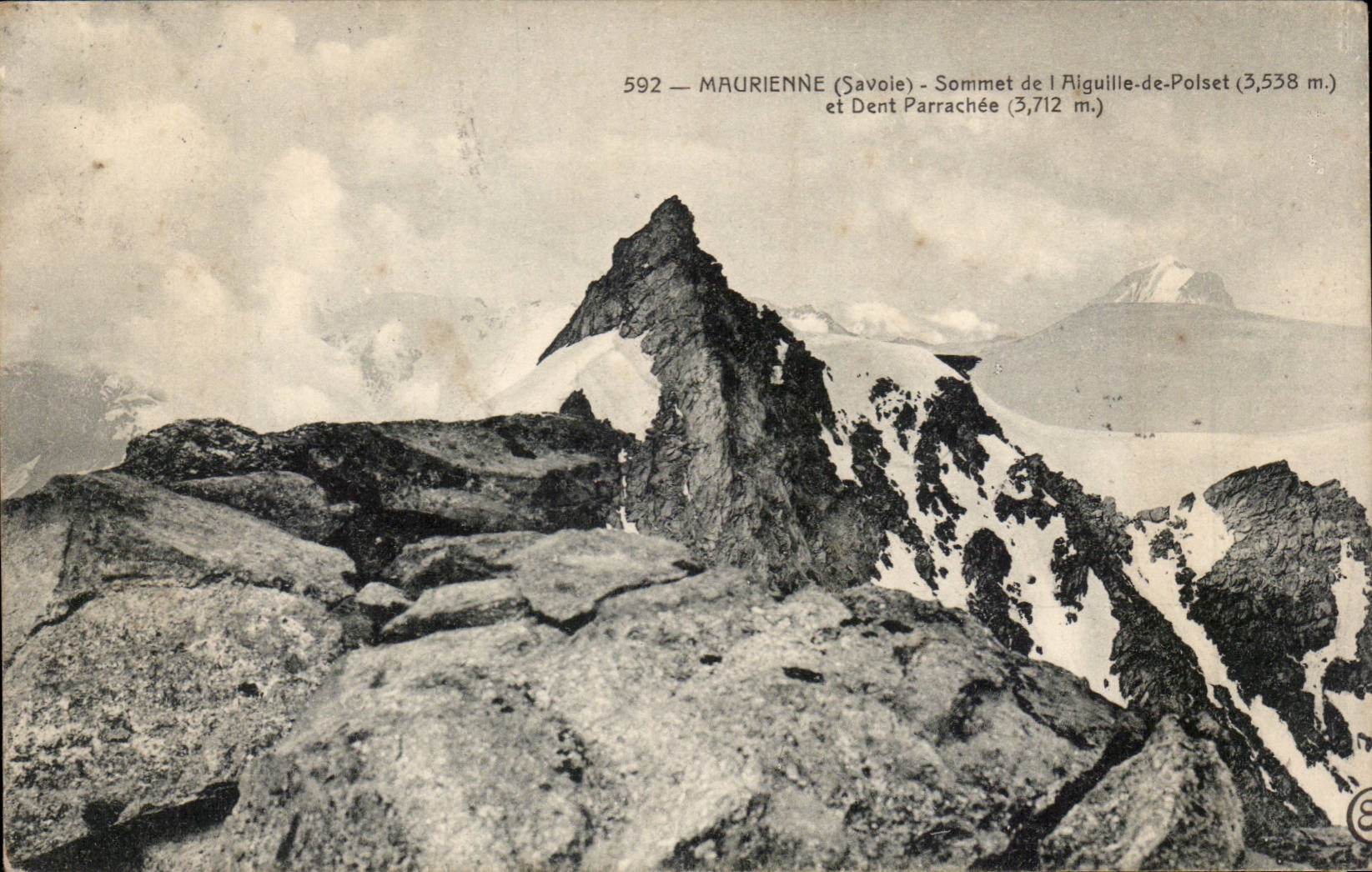 Maurienne - Summit of the Needle of Poiset and Dent Parrachee CPA