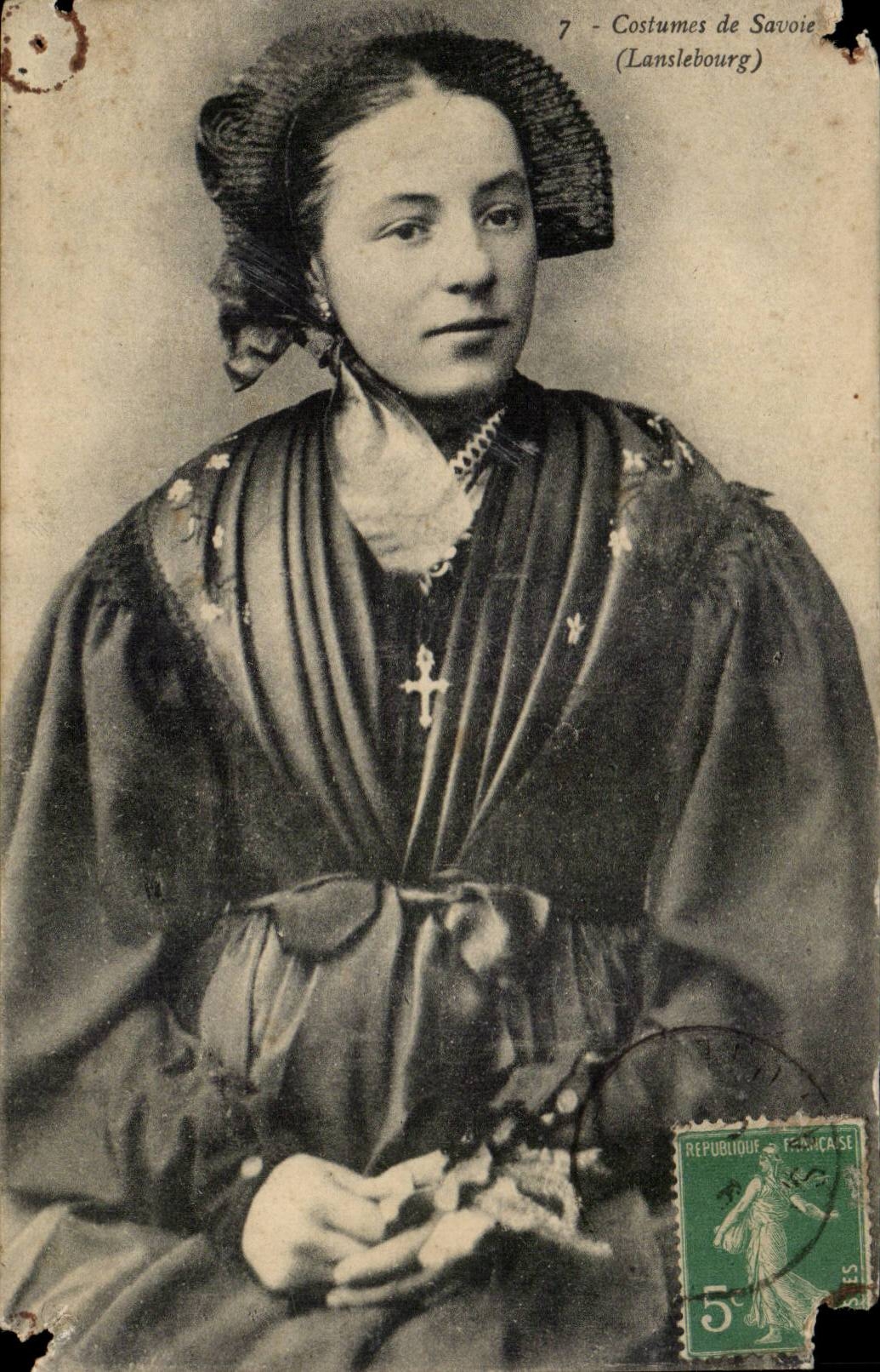 Folklore - Kostume des Wirsings - Lanslebourg - Frau CPA