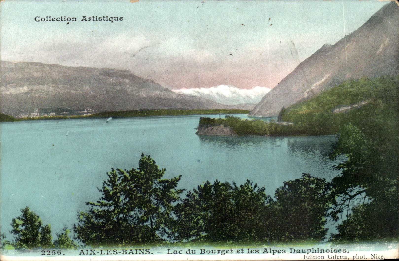 Aix les Bains - Lake of Le Bourget and the Alps From the Dauphine - CPA