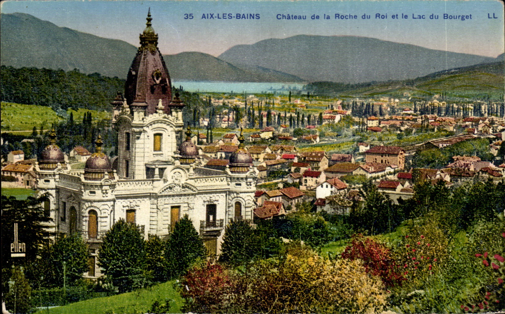 Aix les Bains - Castle of the Rock of the King and the Lake of Le Bourget - CPA