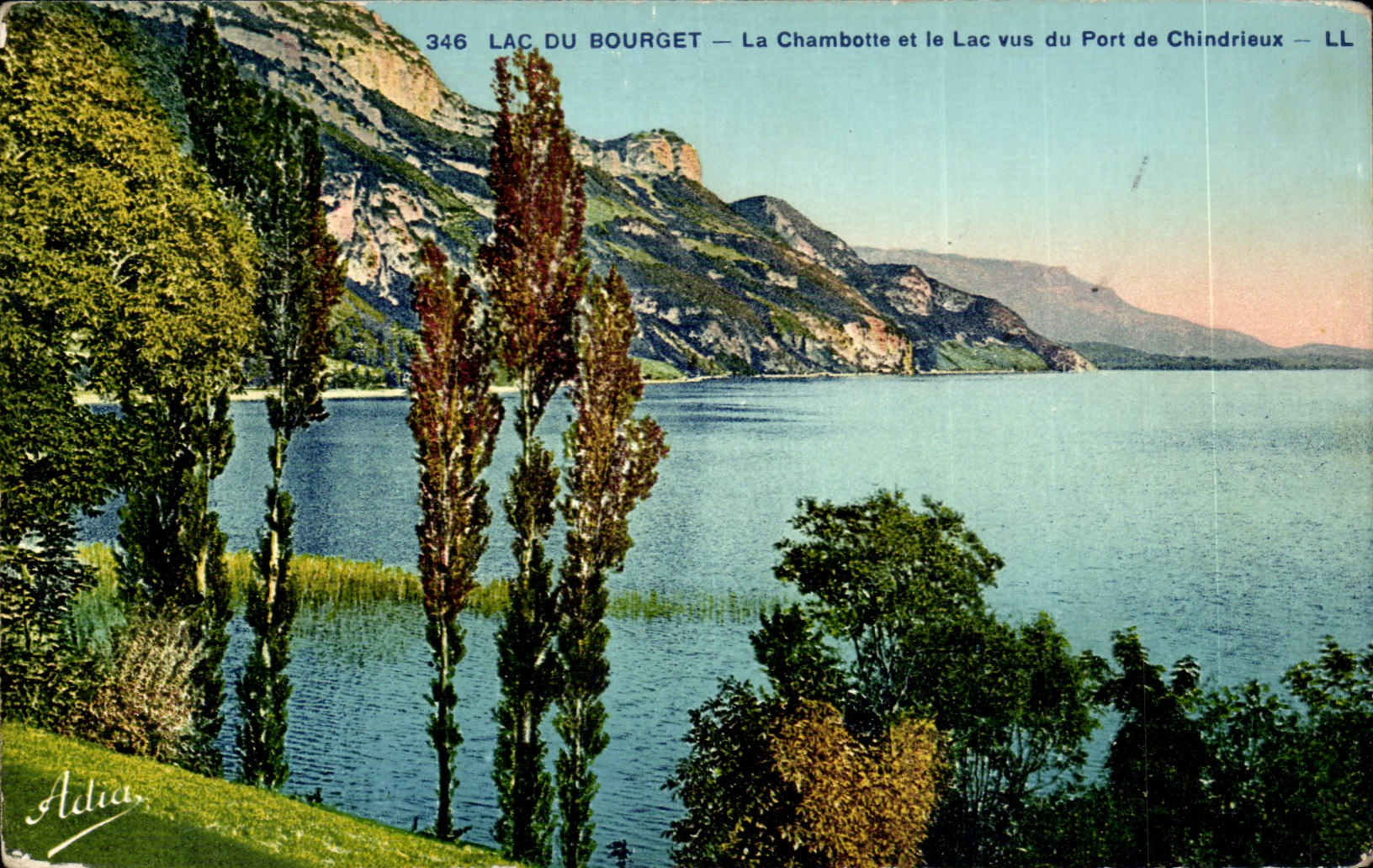 Aix les Bains - Chambotte and the Lake seen of the Port - CPA